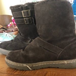 Brown Buckle BearPaw Boots Size 10